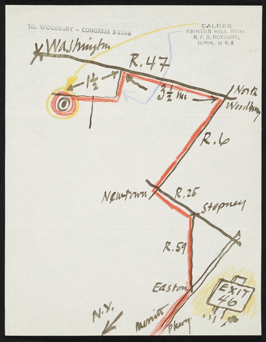 Alexander Calder to Ben Shahn, 1949.