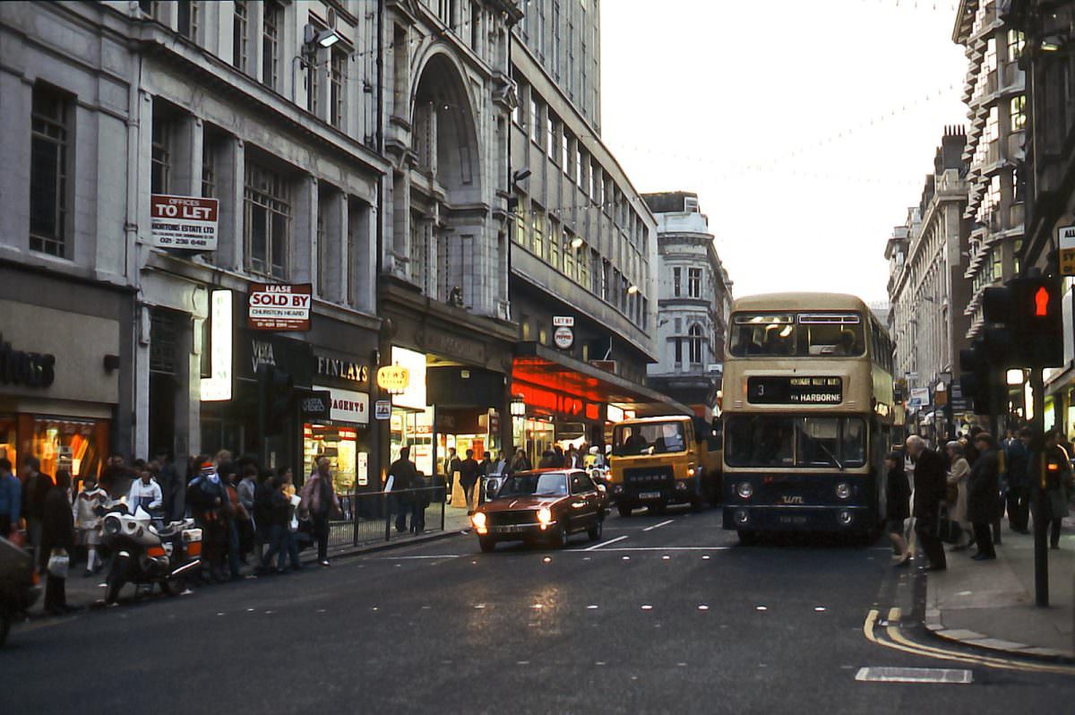 New Street, Birmingham, 1980s.