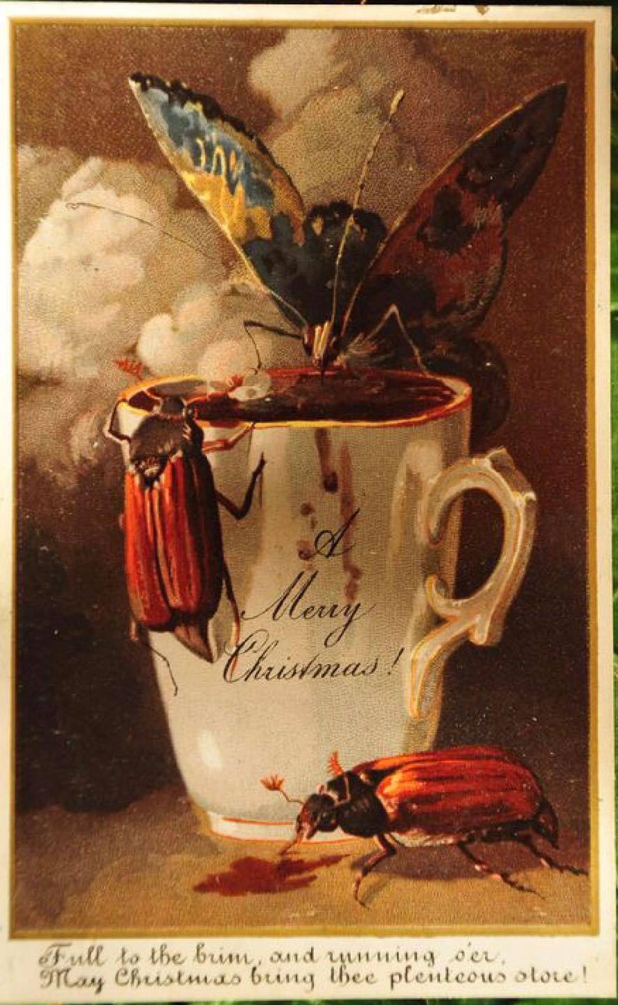 Hilariously Bizarre Christmas Cards from the Victorian Era featuring Animals