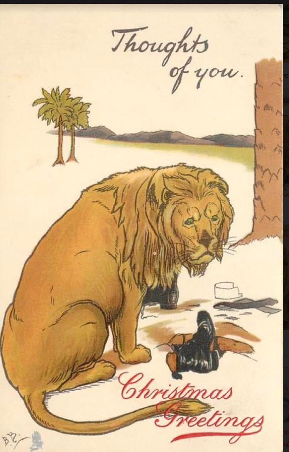 Hilariously Bizarre Christmas Cards from the Victorian Era featuring Animals
