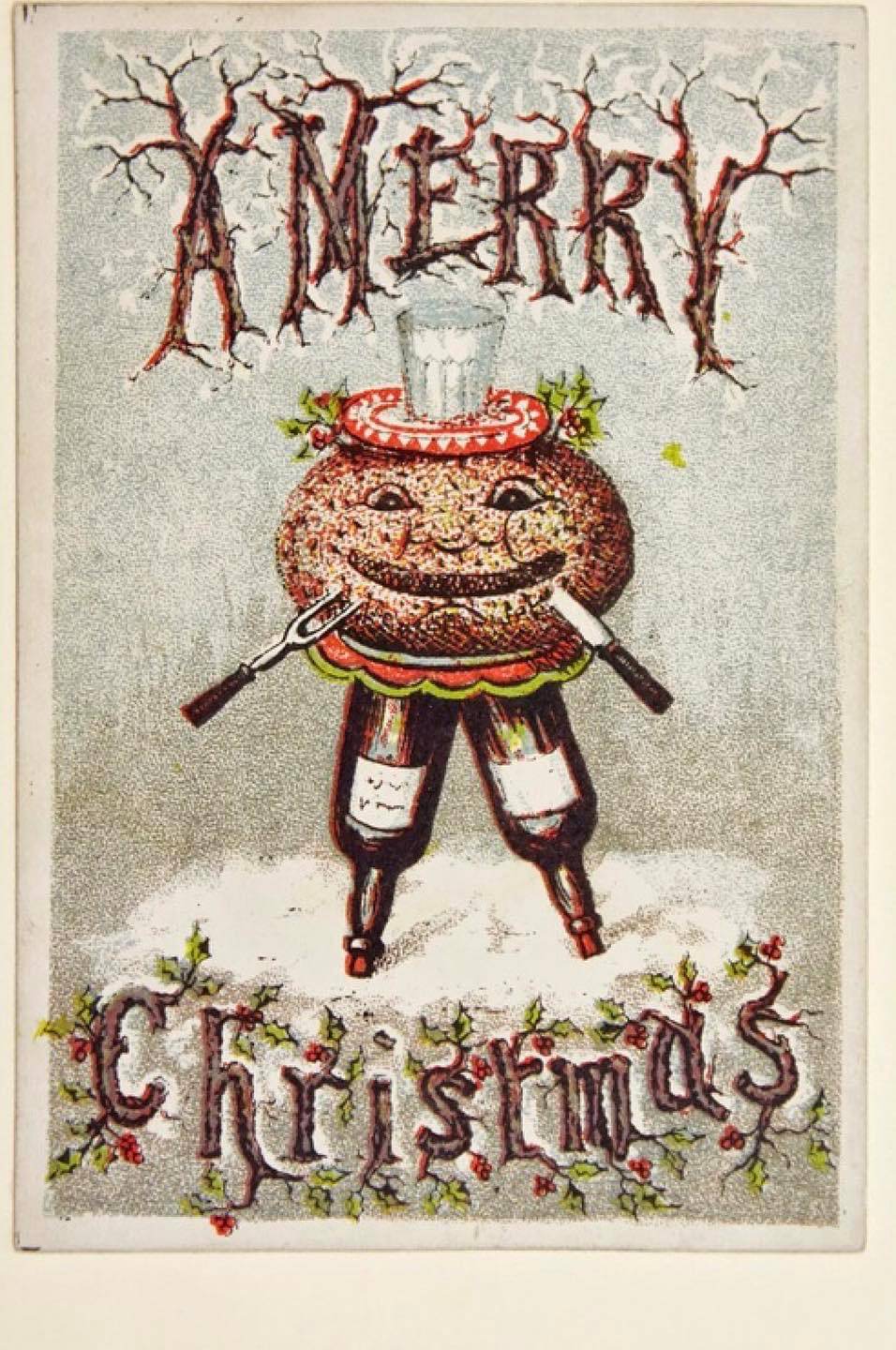 Hilariously Bizarre Christmas Cards from the Victorian Era featuring Animals