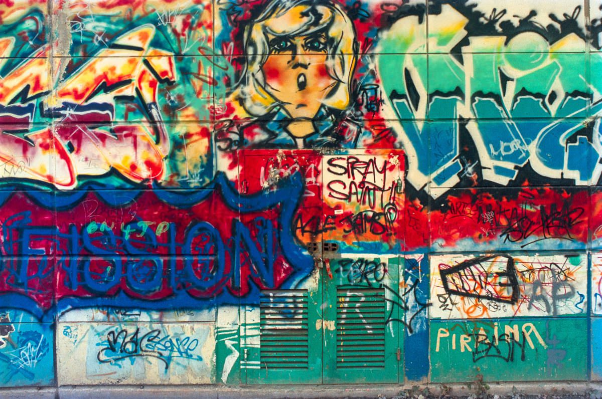 Graffiti, Freston Rd, North Kensington, Kensington & Chelsea, 1988