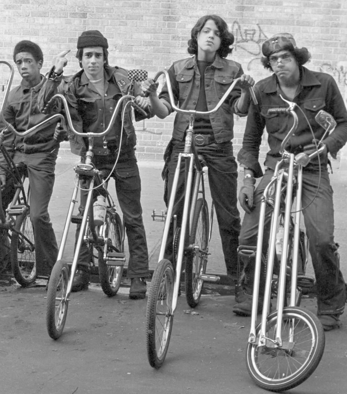 The Four Underage Horsemen from Brooklyn on East 3rd Street, 1974.