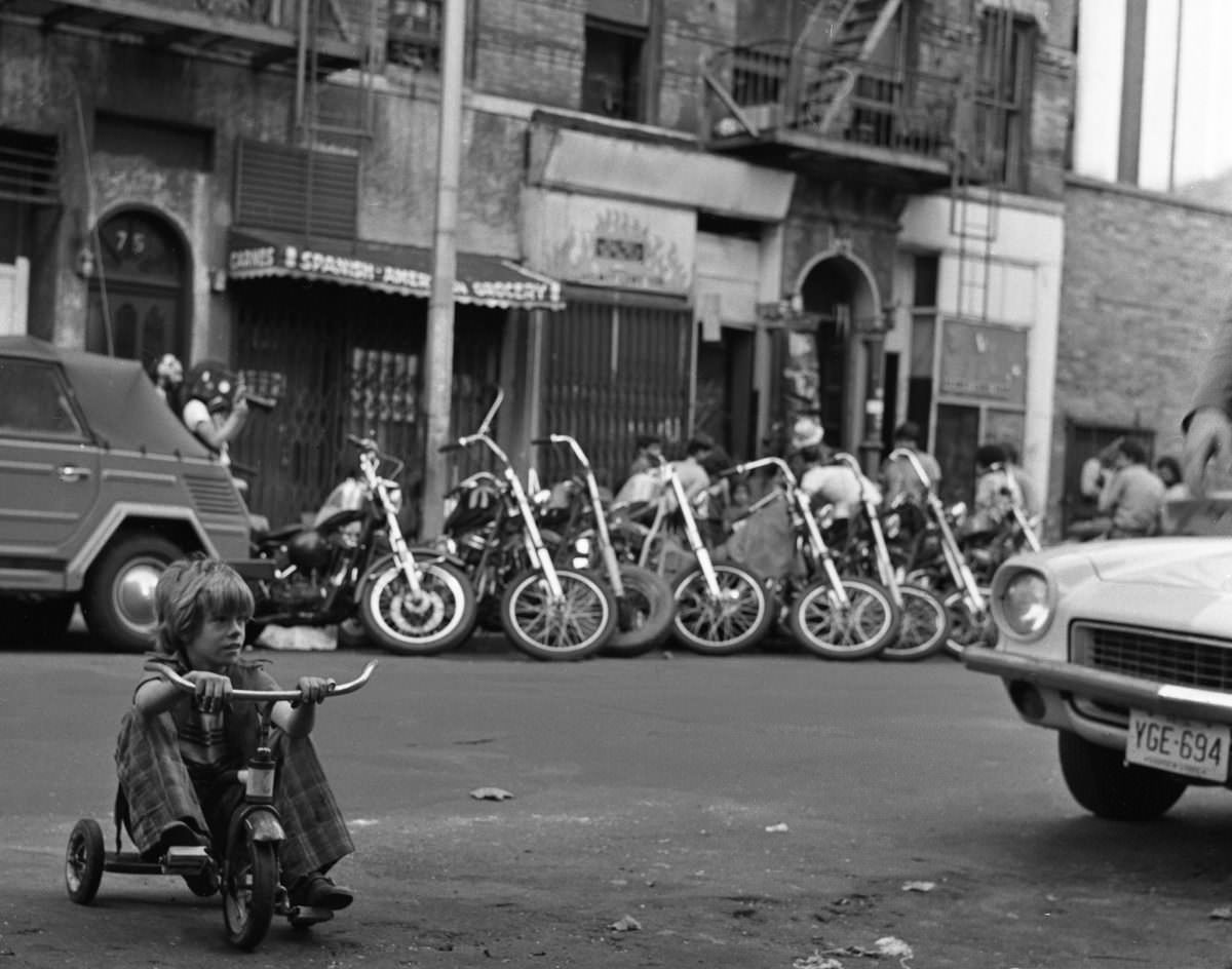 Fernando's Bike on East 3rd Street, 1974.