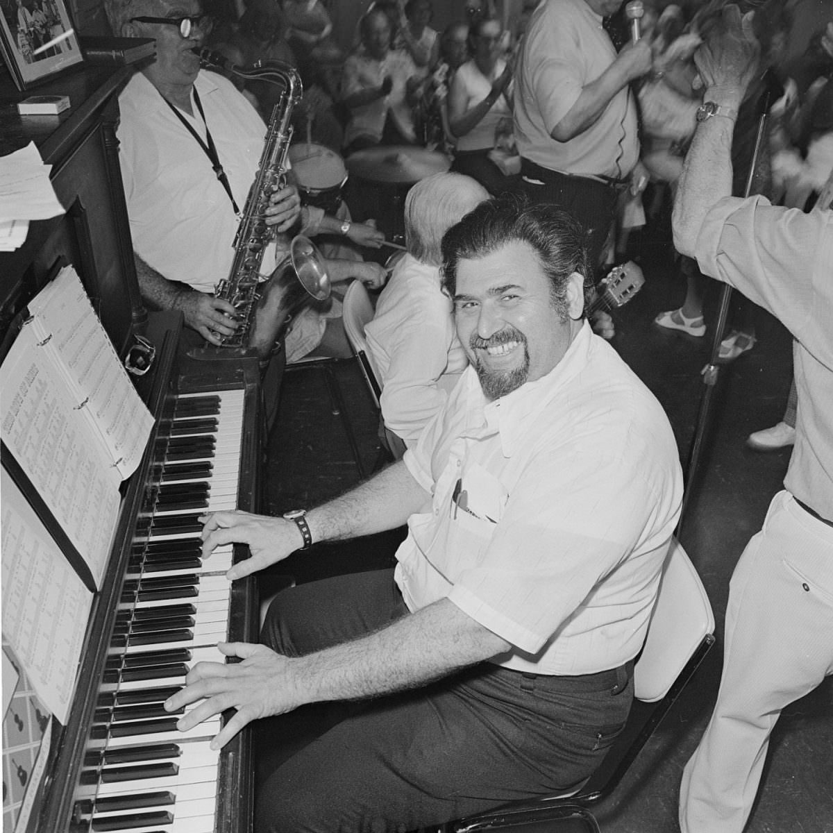 Piano Player at Henry Street Settlement Good Companions Senior Center, 1978