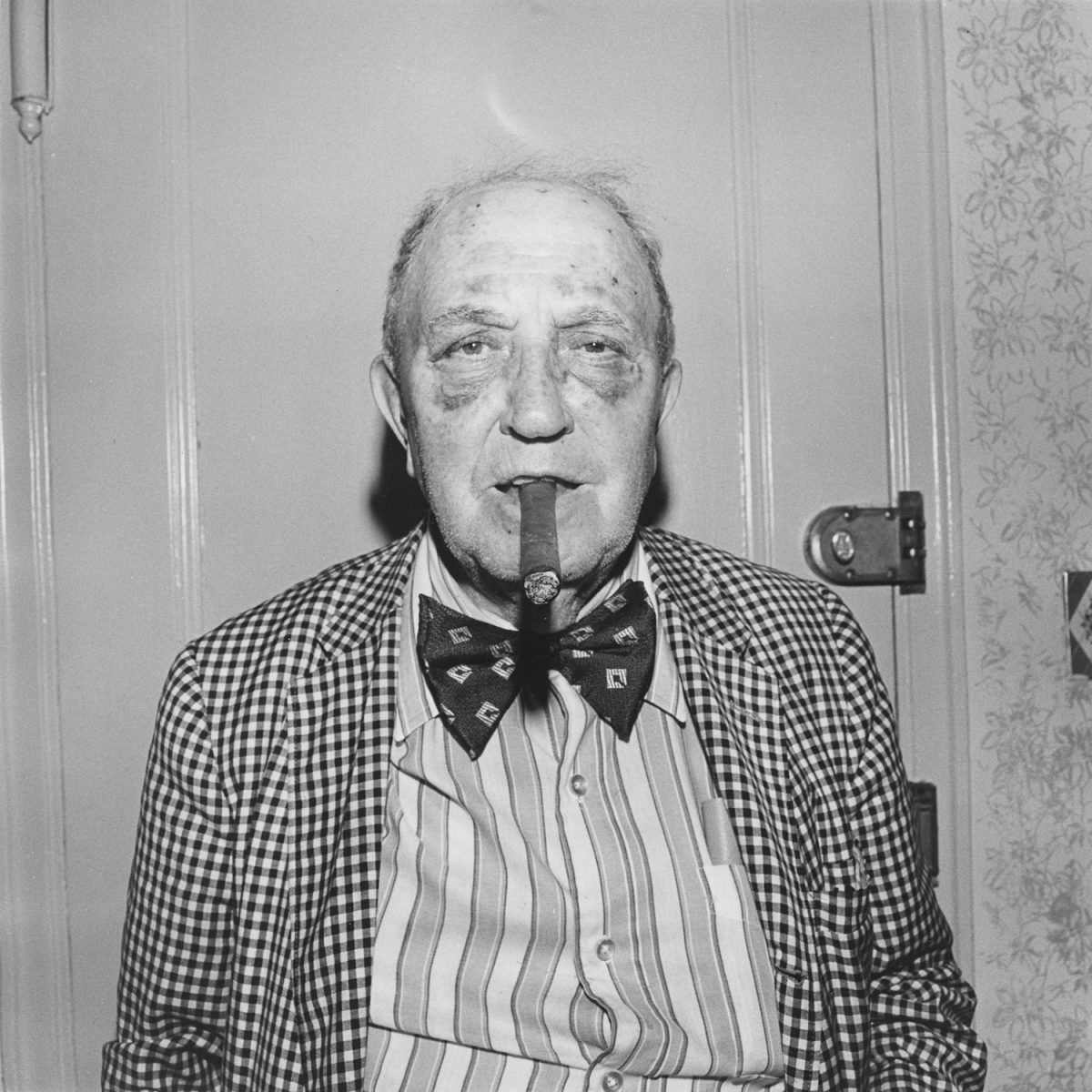 Mr Katz was mugged by two kids who found him dozing in front of his TV in his living room, 1978