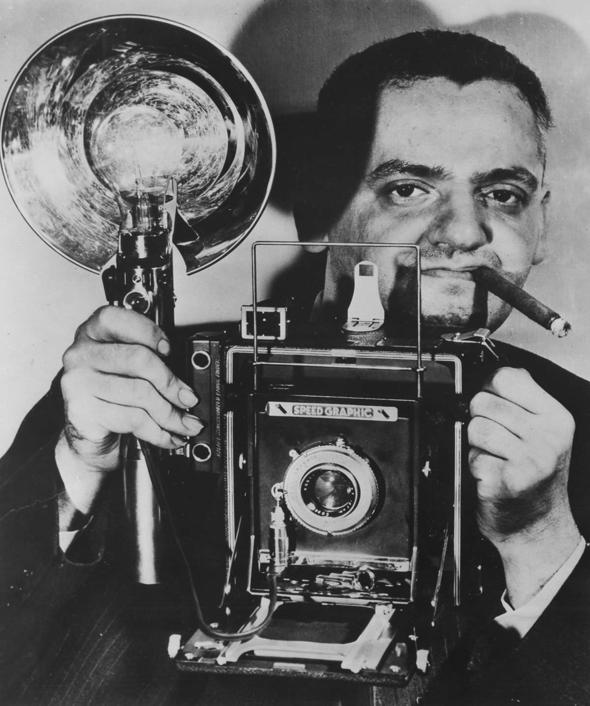 Weegee the Noted Photographer, 1946.