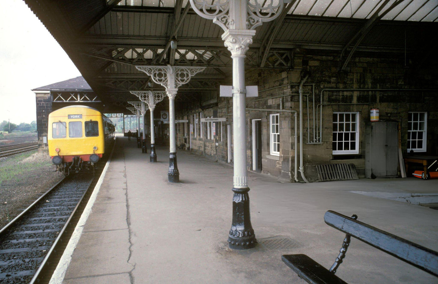 Platform at Malton Station, 1980s.