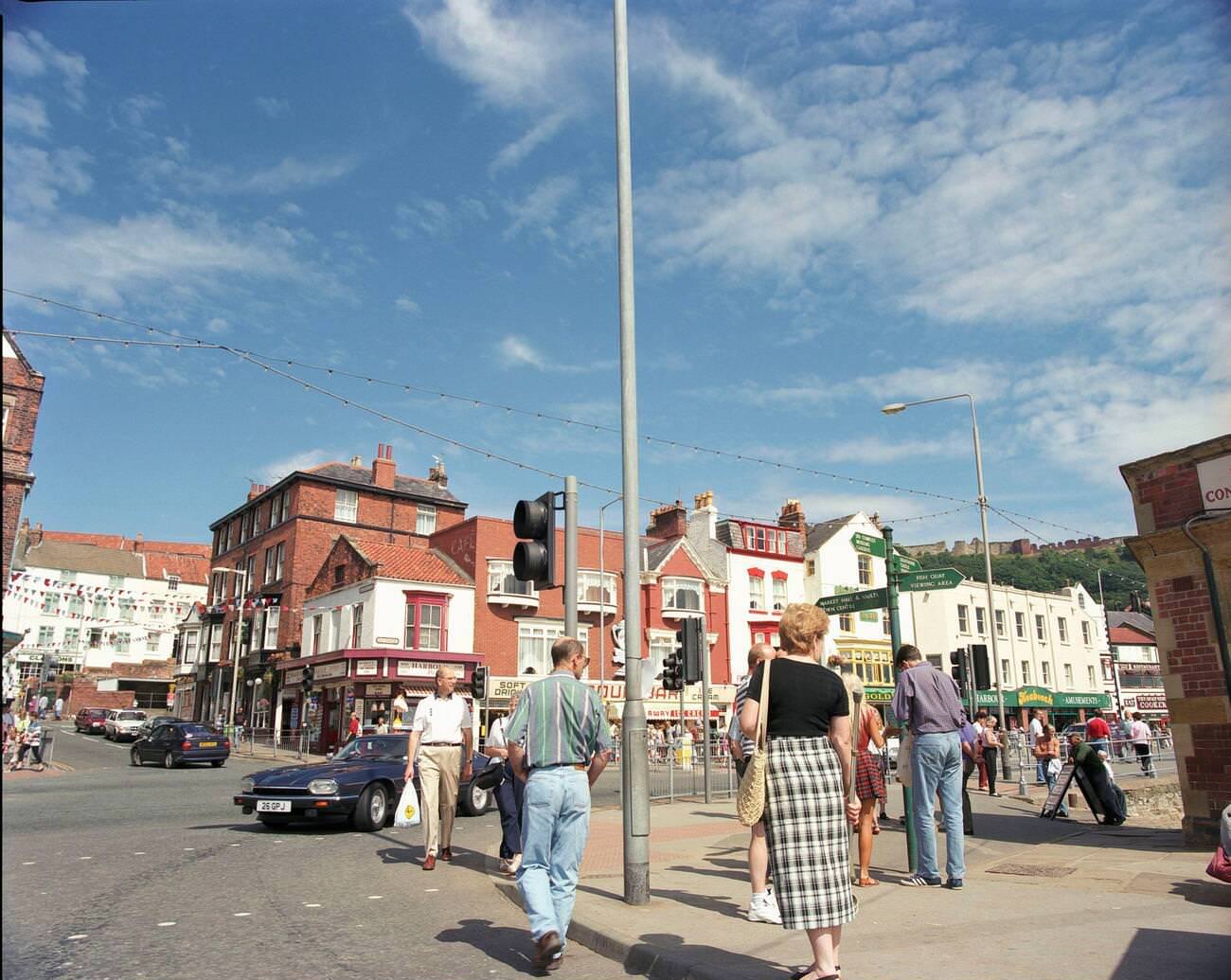 The beach and sea front at Scarborough, 1990s