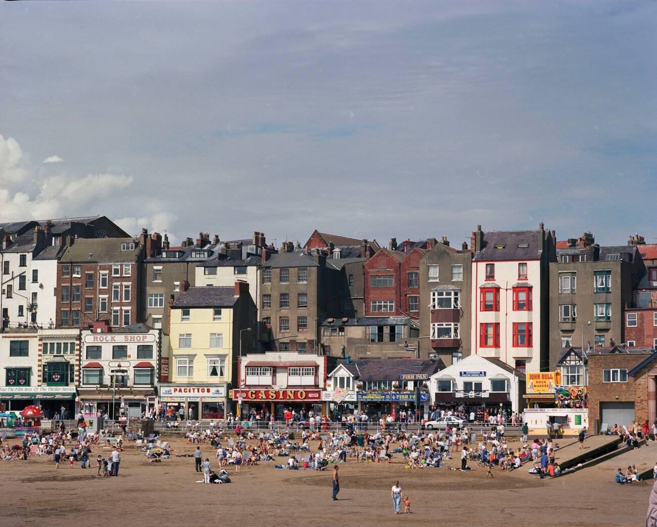 The beach and sea front at Scarborough, 1990s