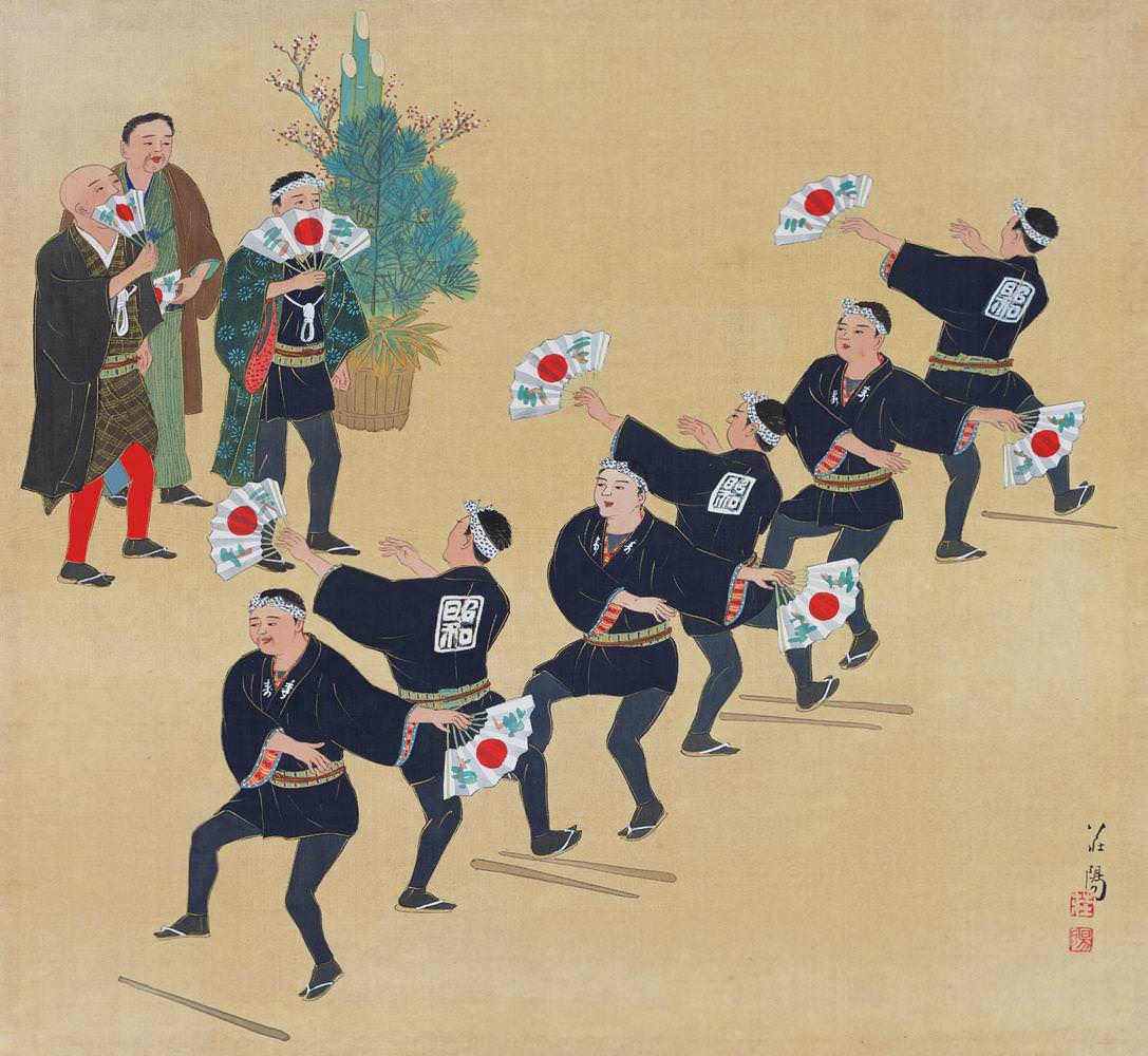 Stunning Silk Paintings depicting different Miyako Festivals of Kyoto, Japan from the 1920s