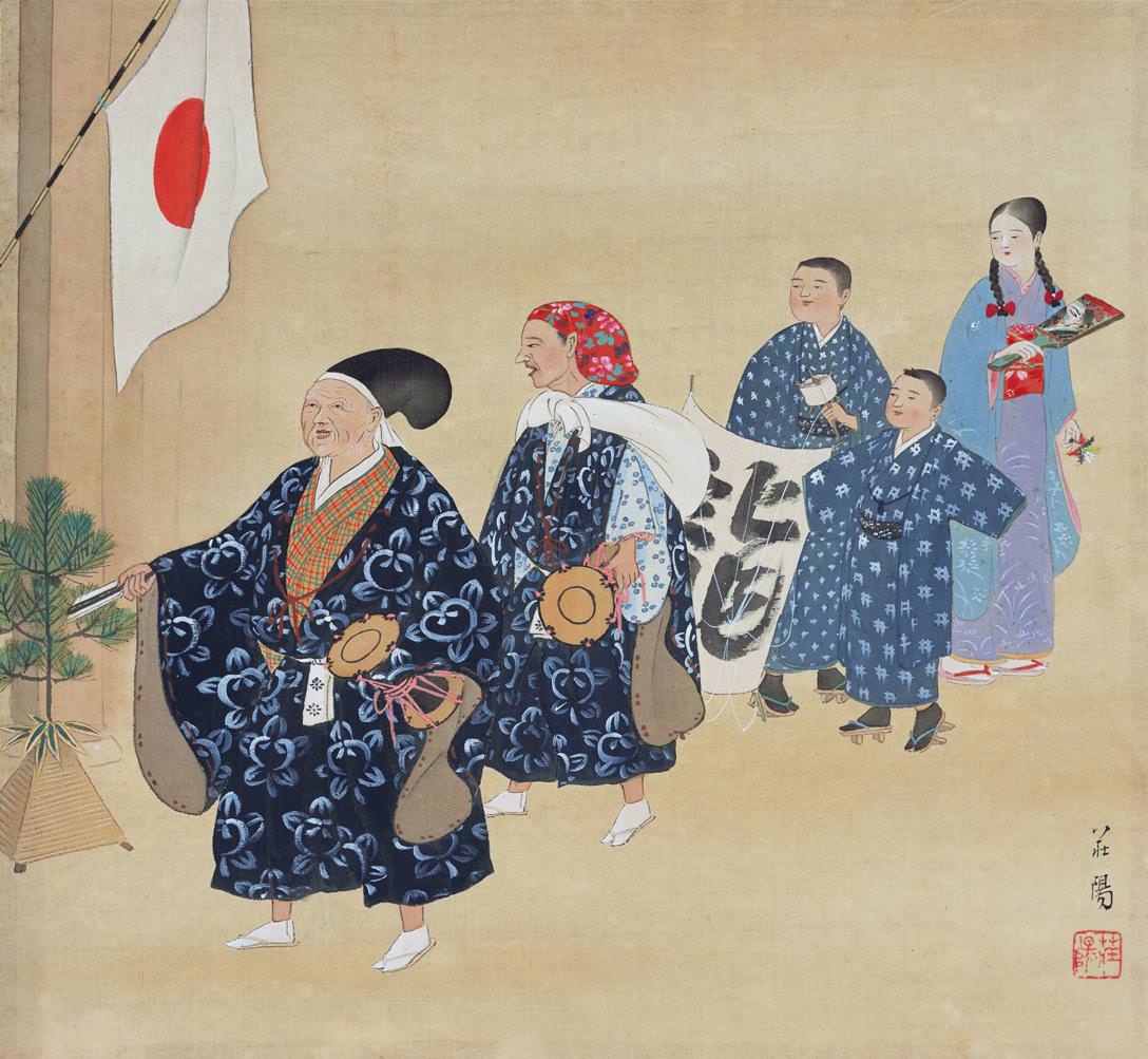 Stunning Silk Paintings depicting different Miyako Festivals of Kyoto, Japan from the 1920s