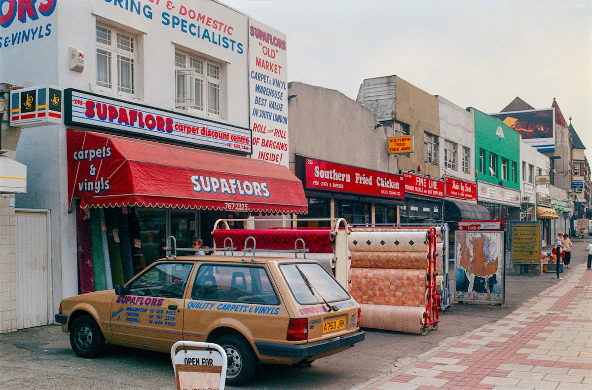 Mitcham Rd, Tooting, Wandsworth, 1990