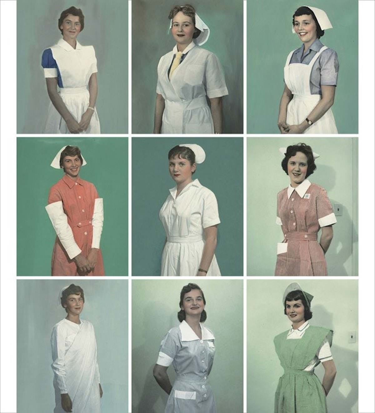 International Nurse Uniform photograph Collection (ca. 1950) Helene Fuld Health foundation