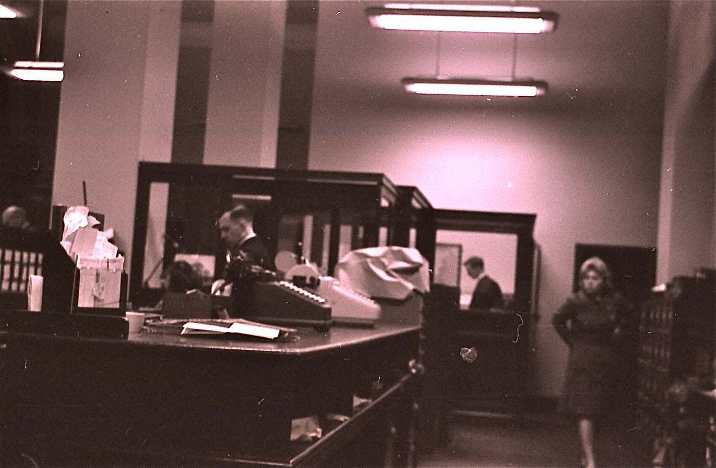 Vintage Photos Show the Staff at a London Westminster Bank, 1960