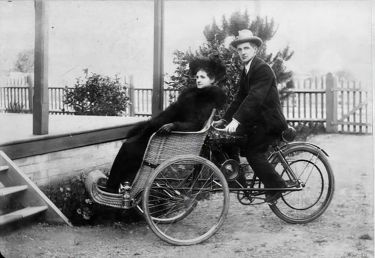 Mr Waterhouse had the first motorcycle that came to Singleton, and he built the front carrier for a passenger