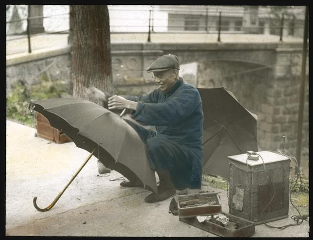 Umbrella repair man