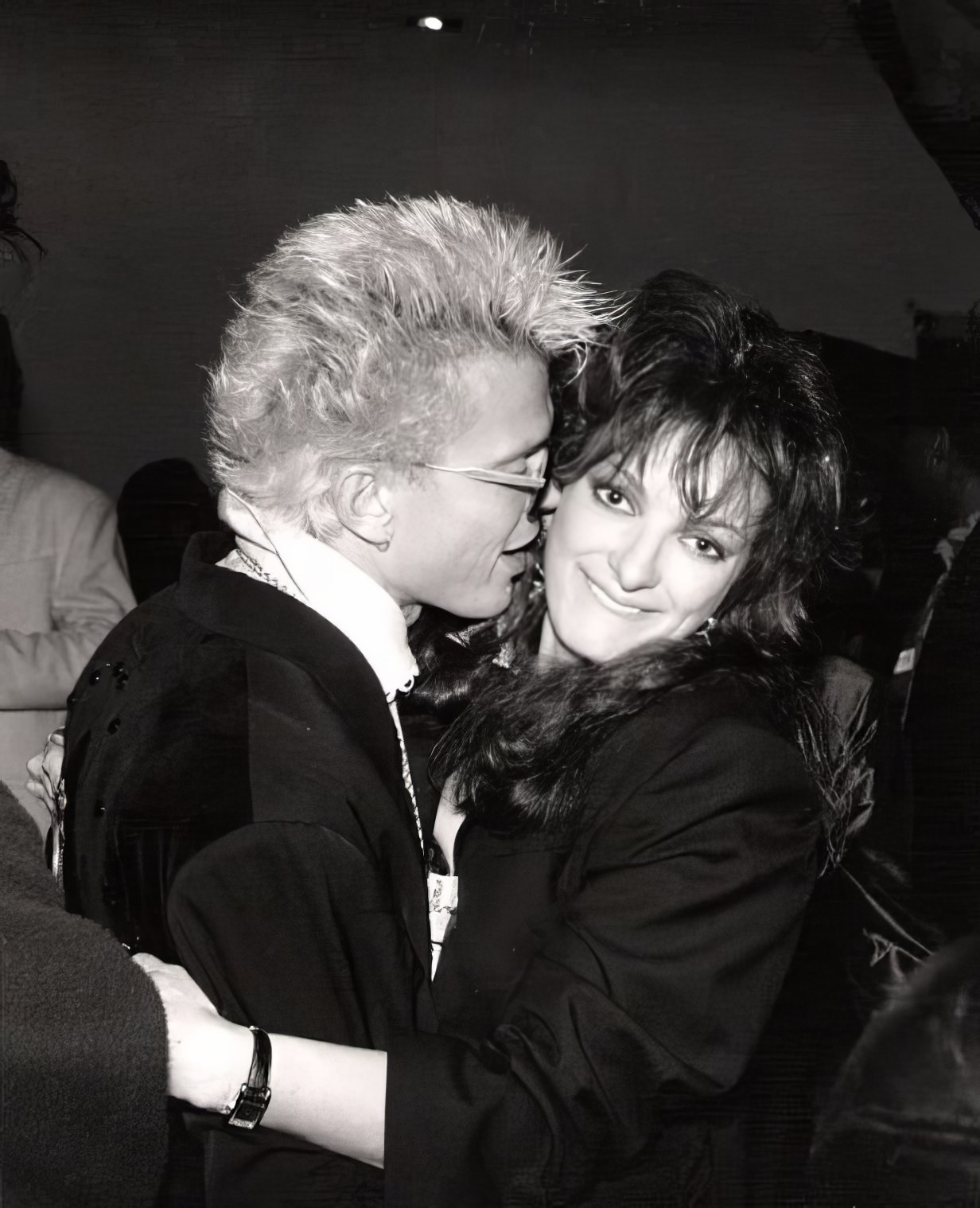 Billy Idol and then wife on New Years Eve.