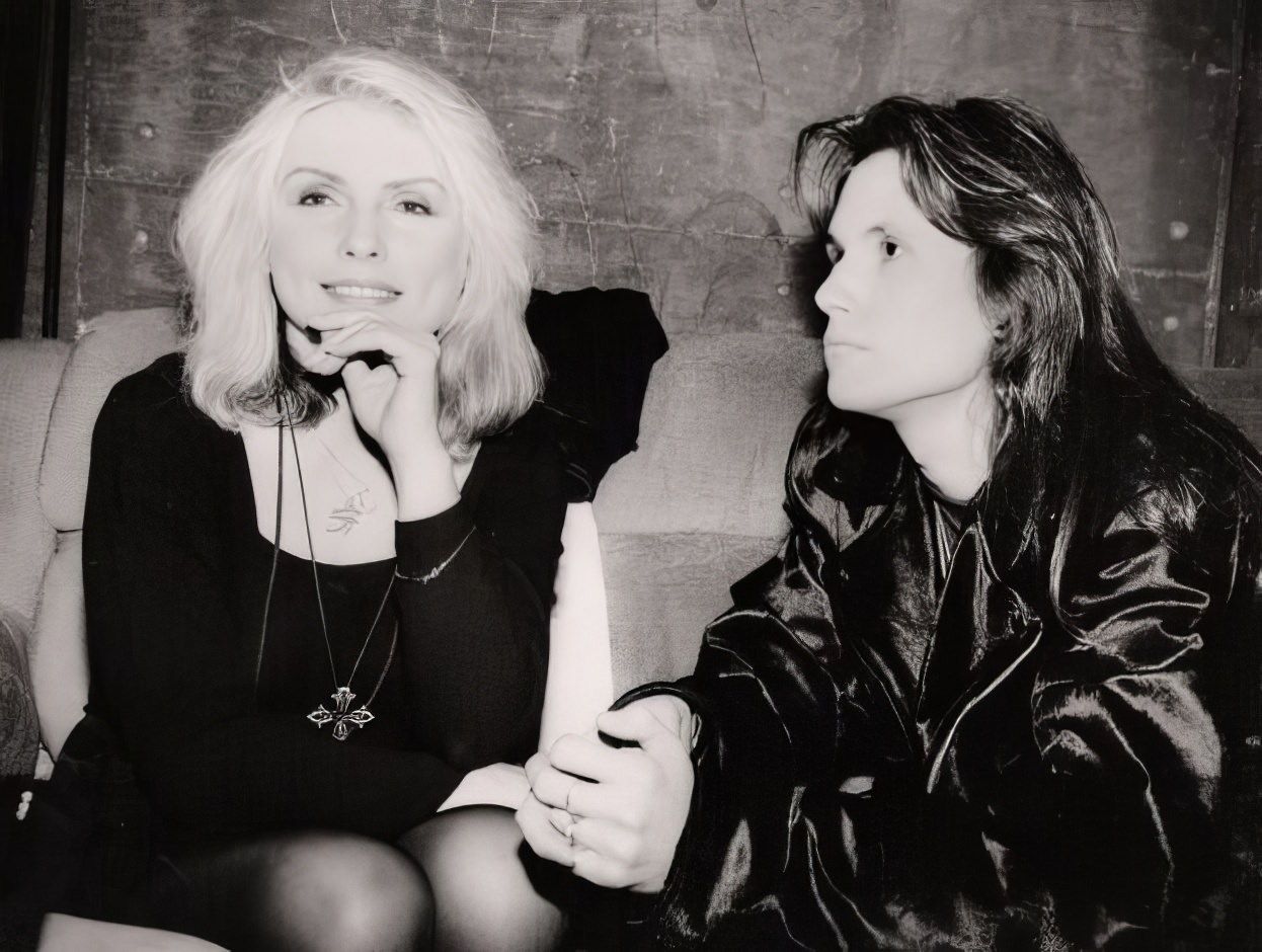 Debbie Harry and jewelry designer Smitty backstage.