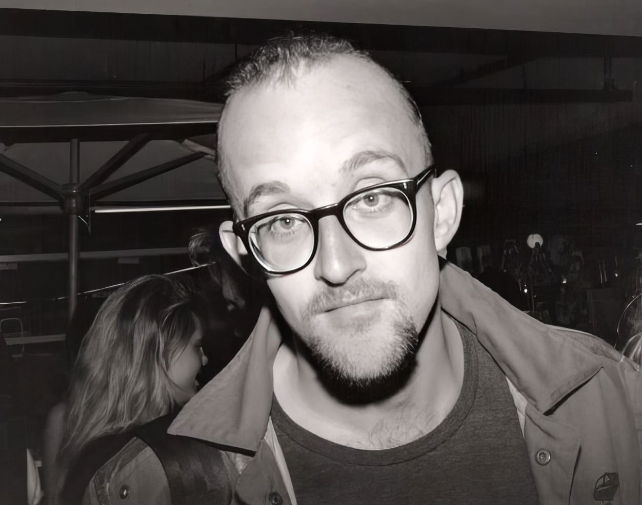 Artist Keith Haring during a rare visit to L.A.