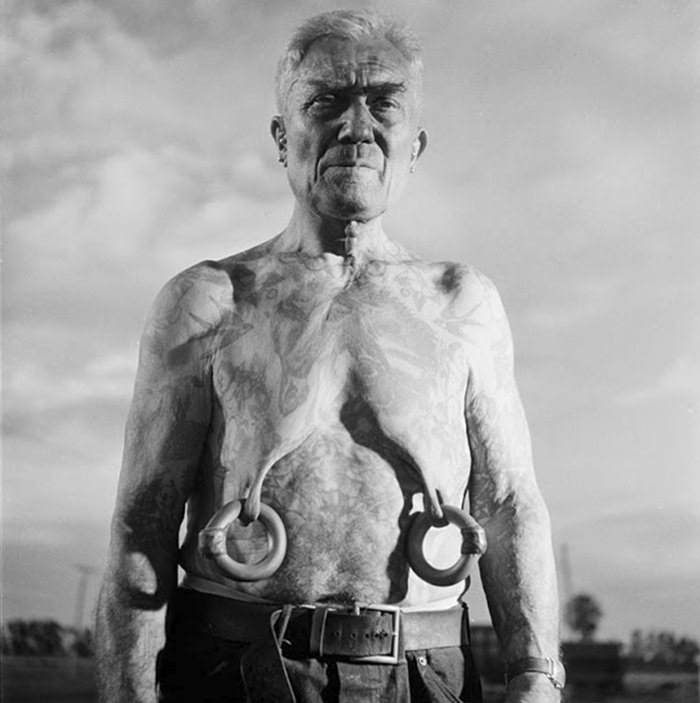 A circus side show performer, 1948.