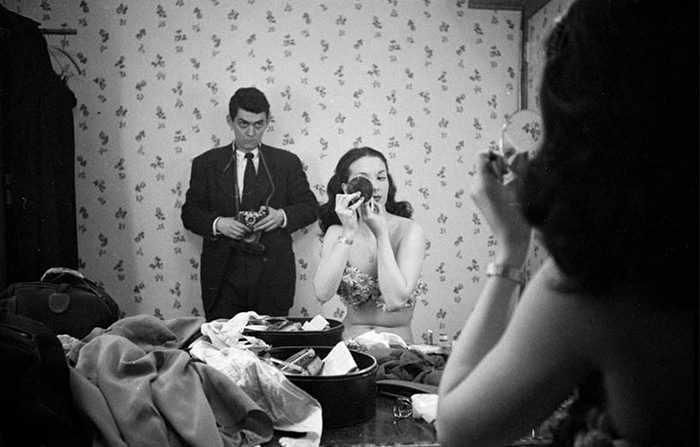 A self portrait with showgirl Rosemary Williams, 1948.