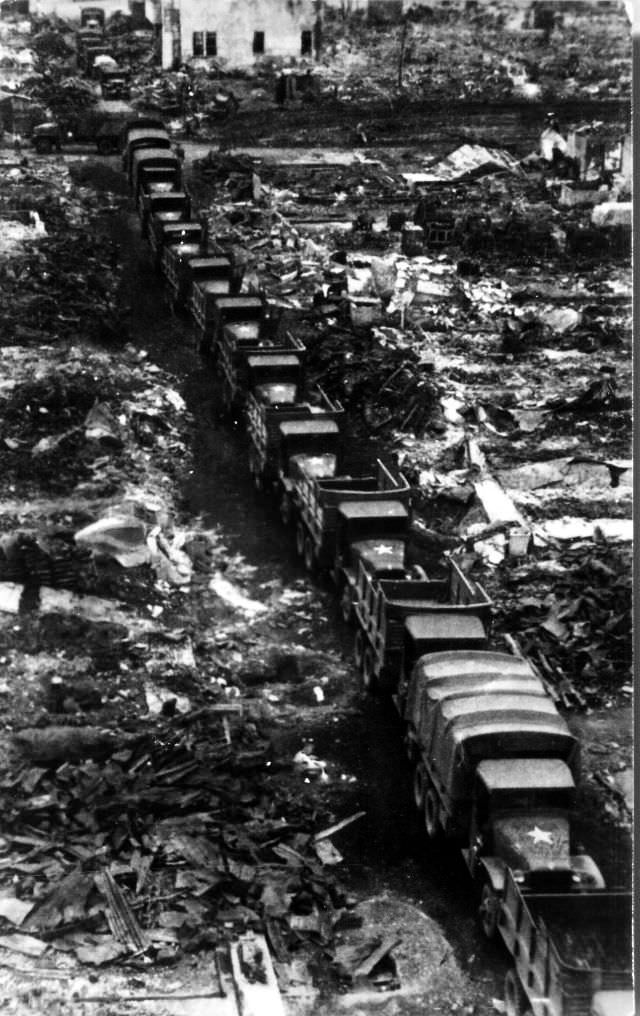 Destruction in Tokyo, 1940s.