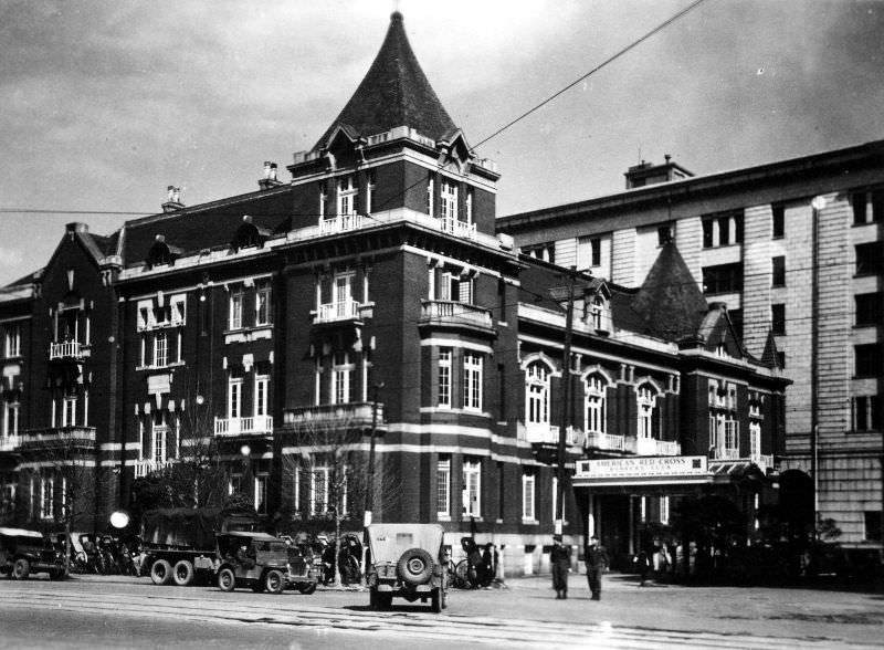 The American Red Cross club in Tokyo, 1940s.