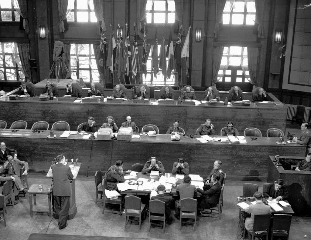 A general view of the International Military Tribunal for the Far East meeting in Tokyo, 1947. The Allies began the trial of 28 Japanese civilian and military leaders for war crimes in 1946.