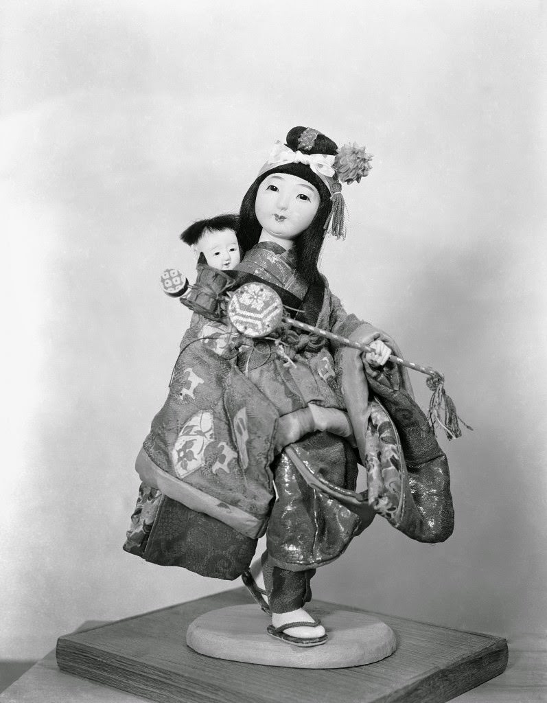 One of 20 dolls donated by Japanese manufactures for the United Nations International Children’s Emergency Fund in Japan, 1949.