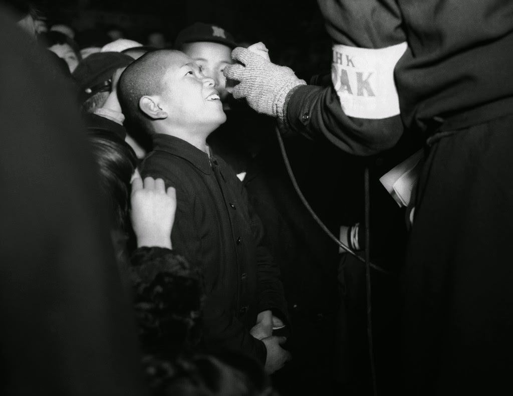 Adding a new twist to the “man on the street broadcast,” a regular feature of JOAK, announcers went out and cornered the youth of Tokyo to get their views and what they expect of Japan in the future, 1948.