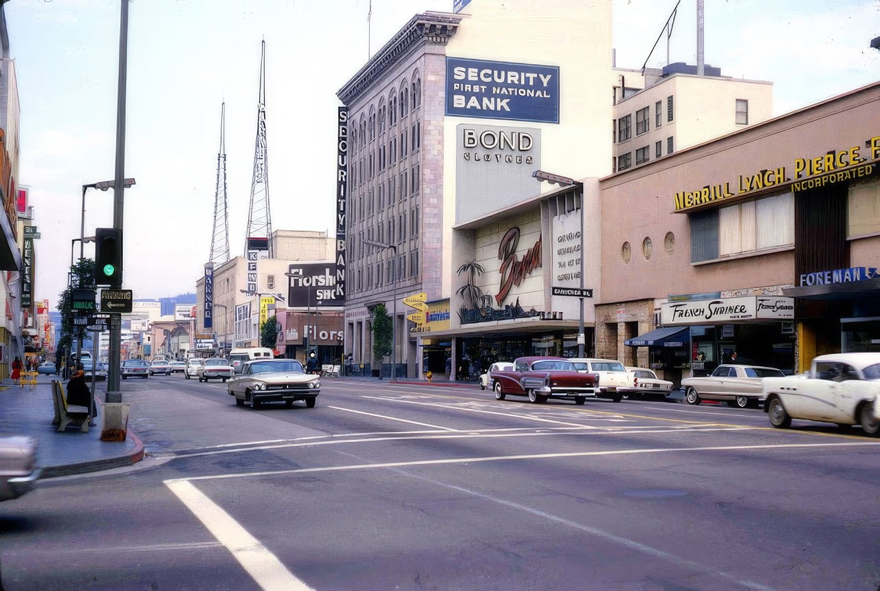 Hollywood Blvd from Vine Street, 1965