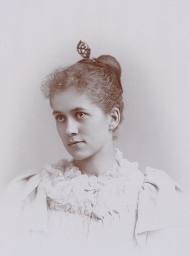 Studio portrait of young woman, Chicago, Illinois