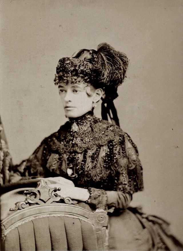 Woman in fancy dress, Singhi Studio, Binghamton, New York