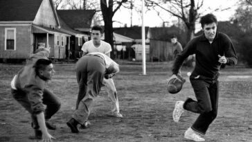 Elvis Presley Playing touch Football 1956