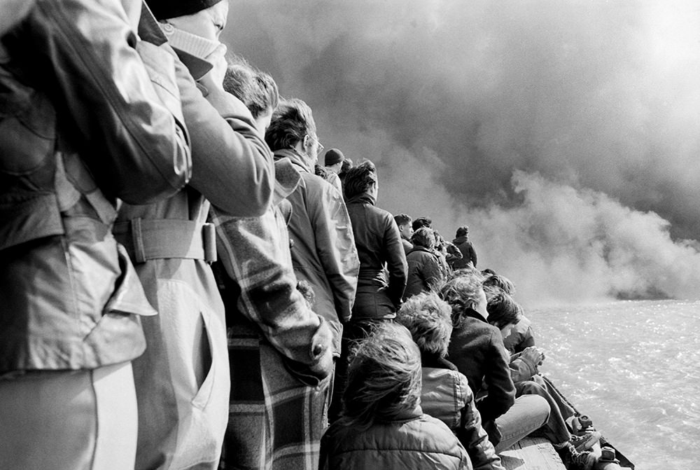 Fire, Hudson River pier, West Village, 1978