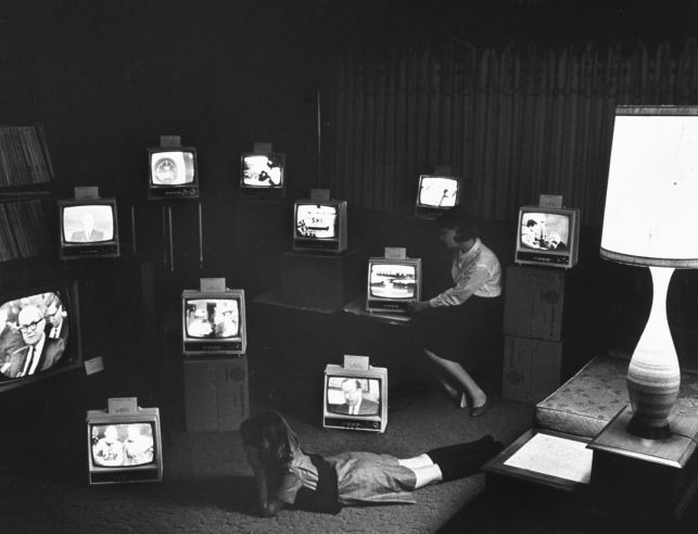 Different CATV (Community Antenna Television) stations available to subscribers in Elmira, New York, in 1966