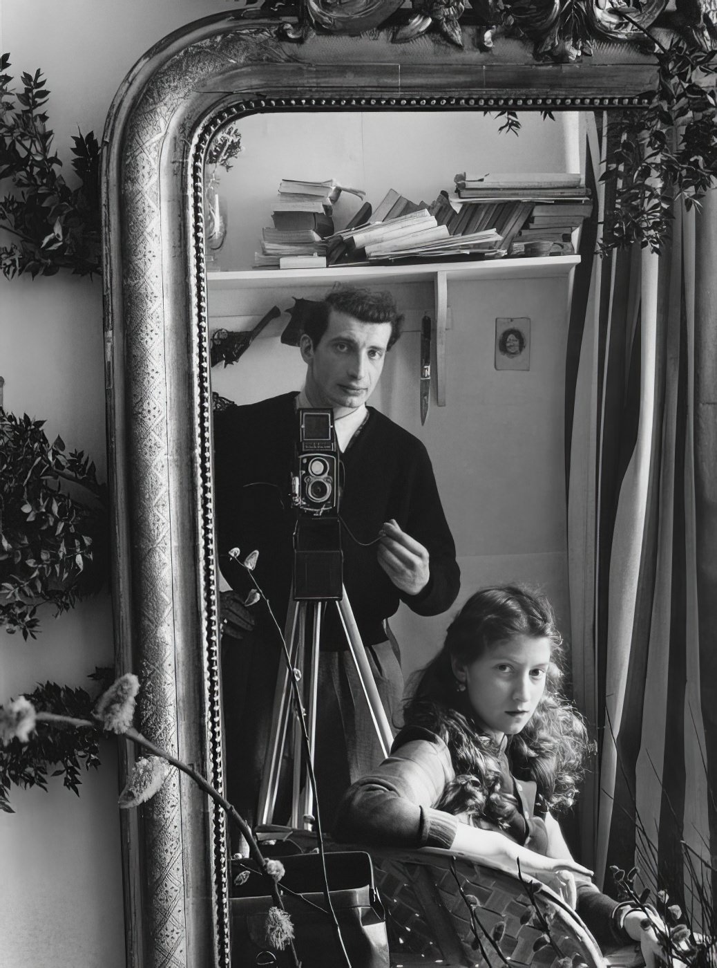 Edouard Boubat, Self-portrait with Lella, 1951