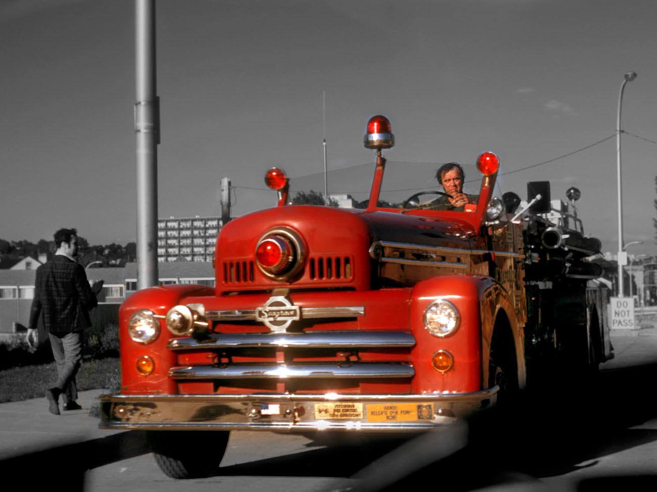 The old firetruck, 1970s.