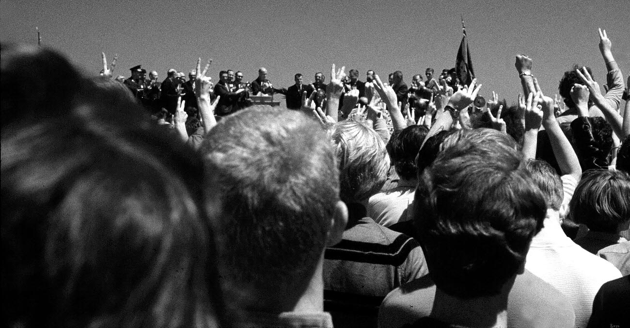 Agnew speaks, 1970s.