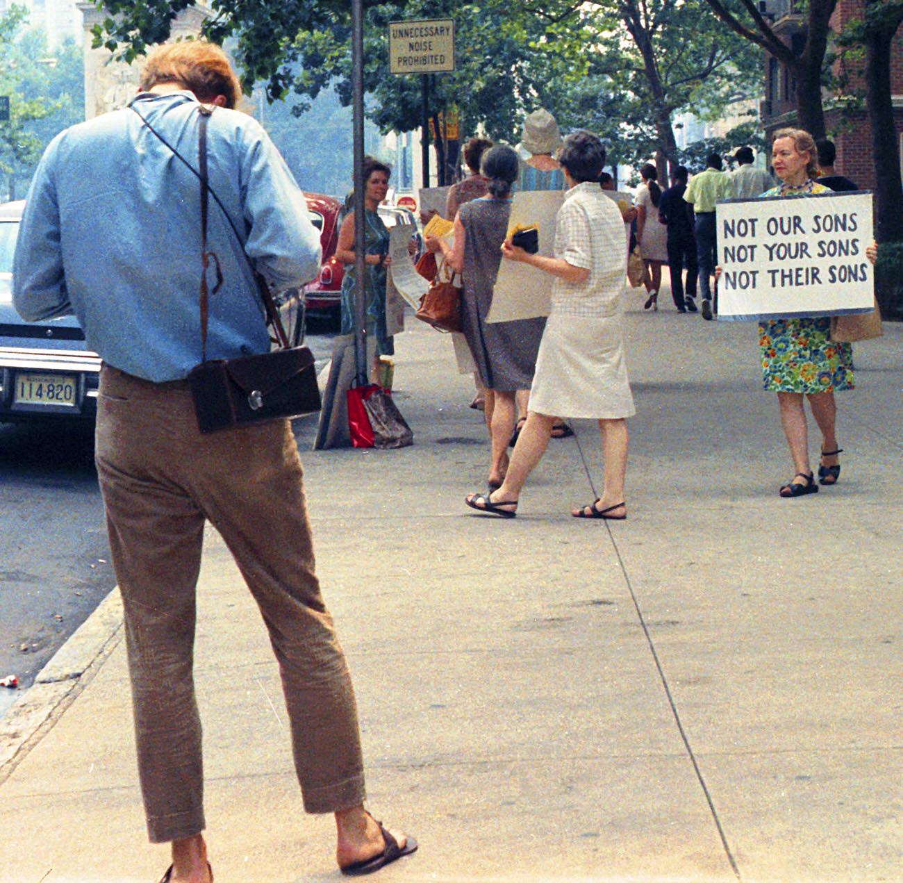 An anti-war demonstration, 1970s.
