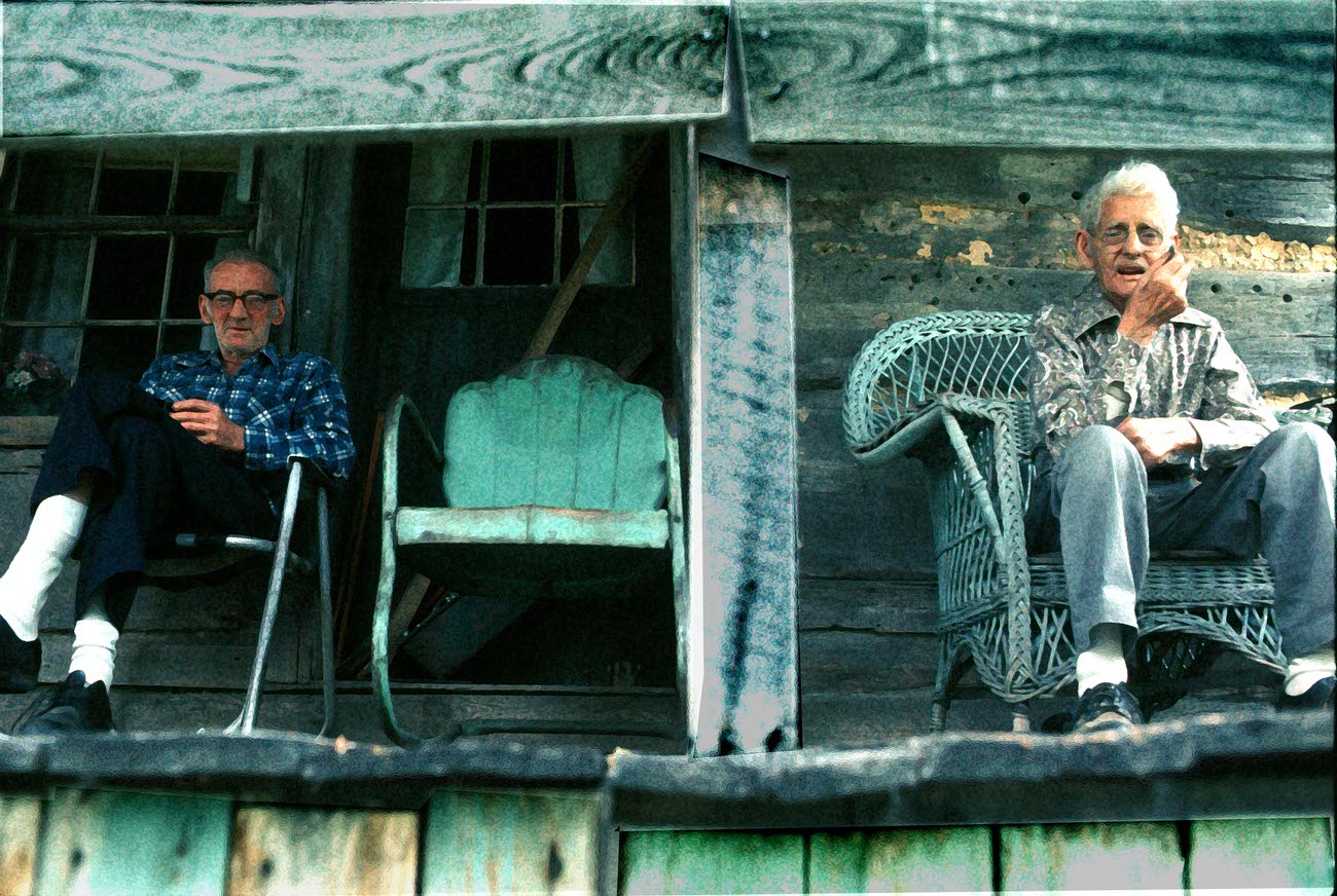 At the cabin, 1970s.