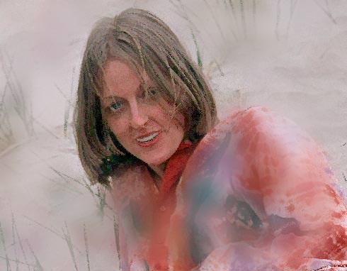 Pam in tie-dye, 1970s.