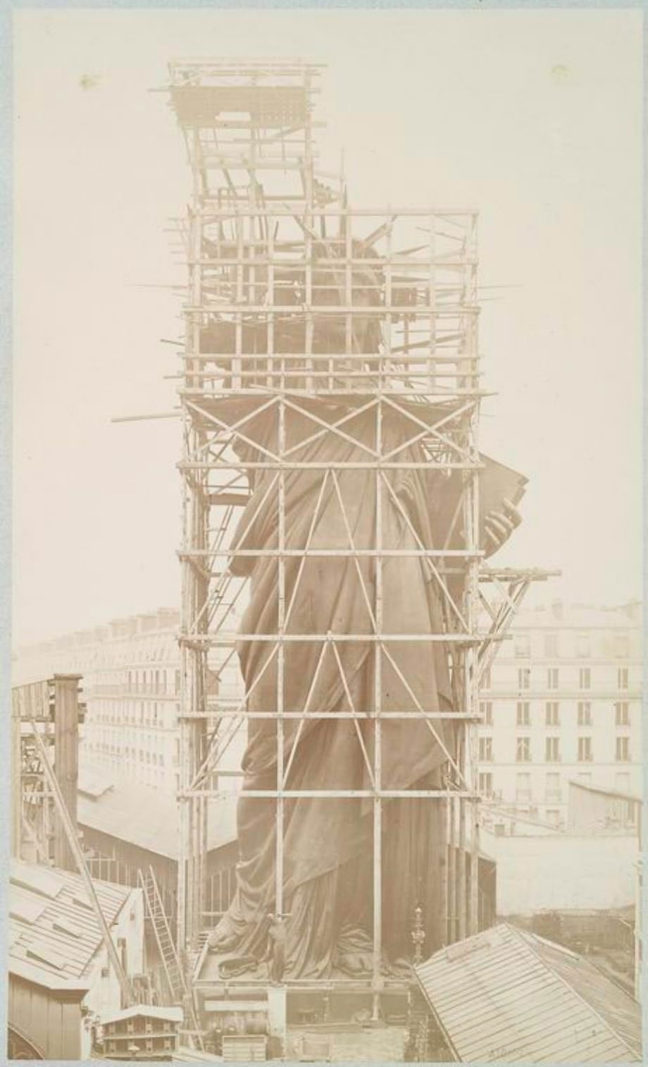 Statue of Liberty being Built in Paris before she was Dedicated to America