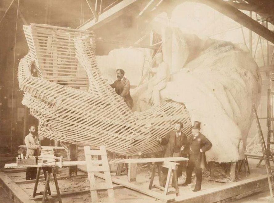 Statue of Liberty being Built in Paris before she was Dedicated to America