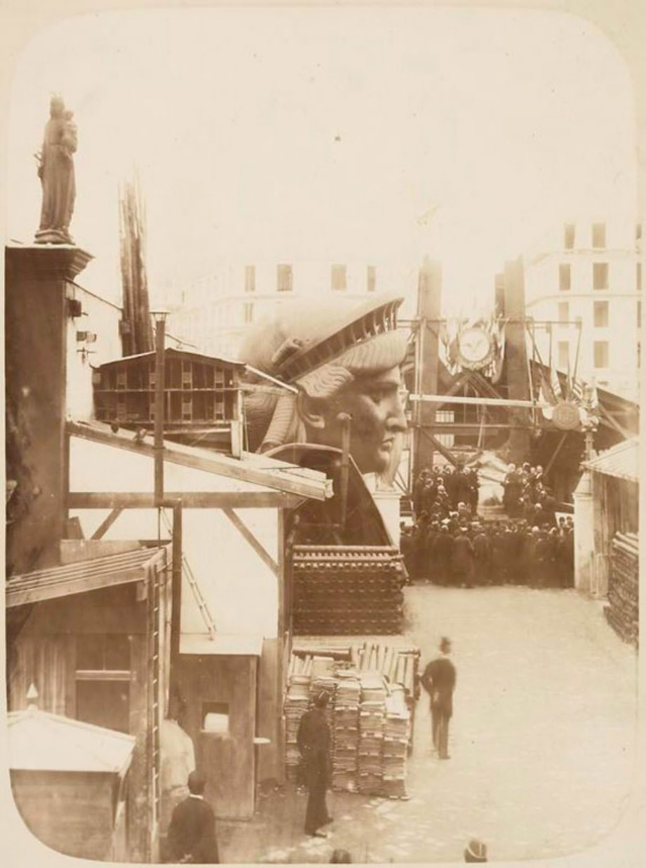 Statue of Liberty being Built in Paris before she was Dedicated to America