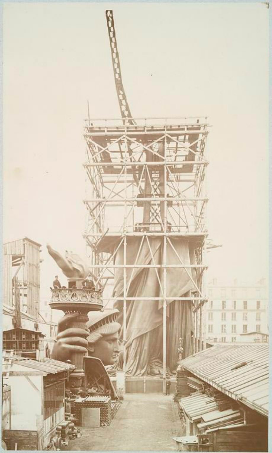 Statue of Liberty being Built in Paris before she was Dedicated to America