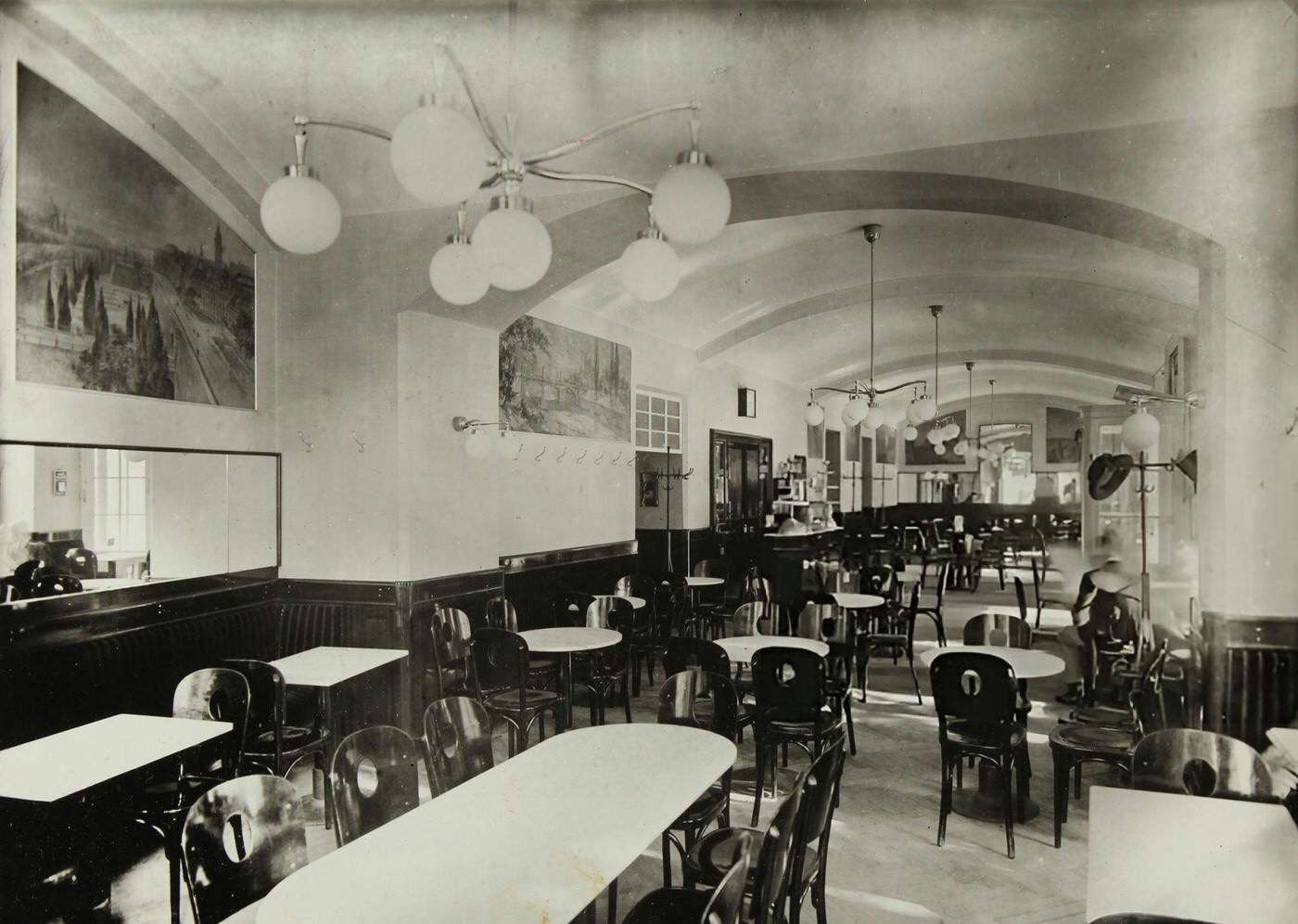 Interior view of Café Monopol, Vienna, 1935.