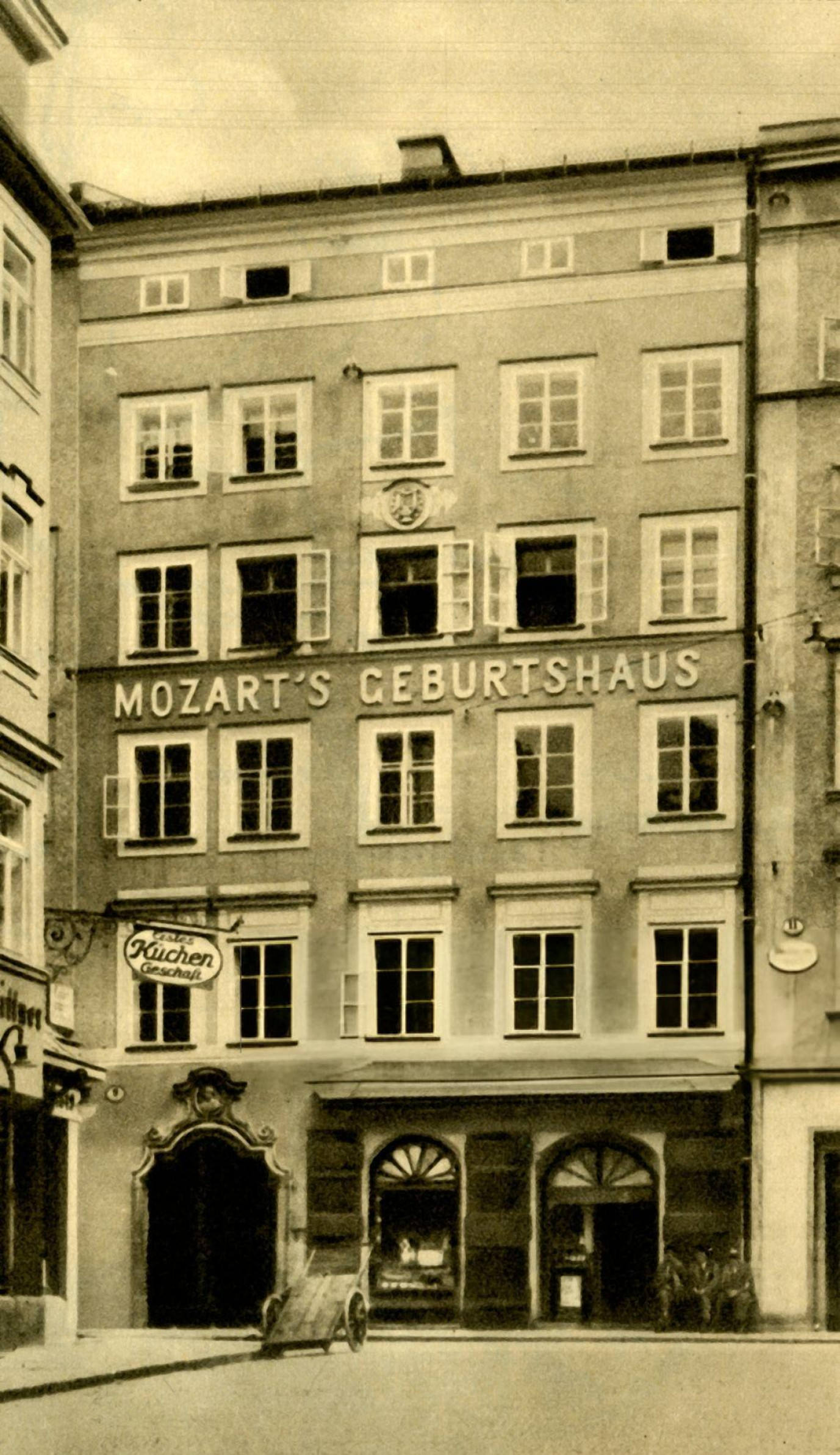 Mozart's birthplace, now a museum, Salzburg, Austria, 1935.