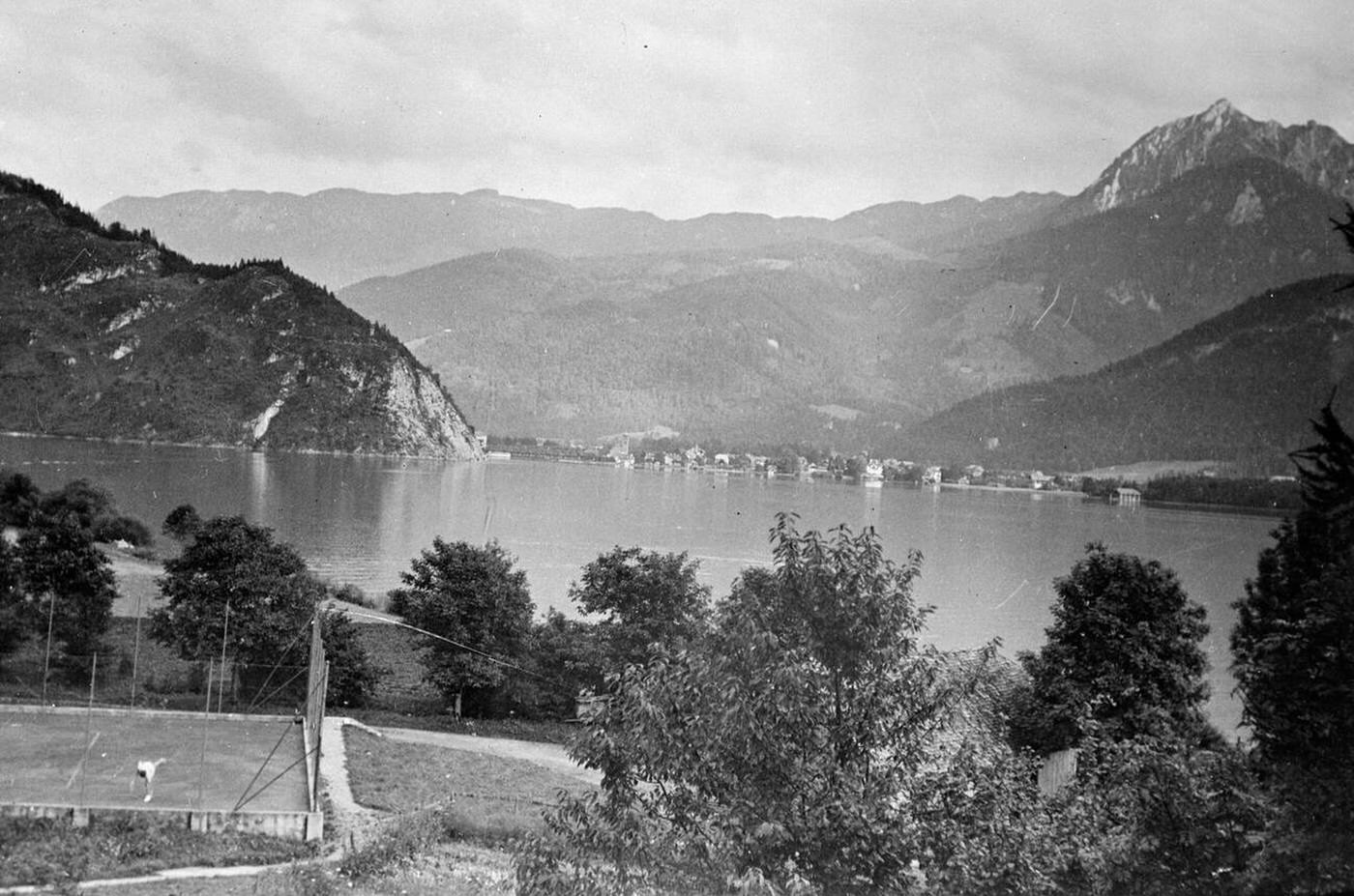 View from the Duke of Windsor's bedroom at Appesbach House near St. Wolfgang, Austria, 1937.